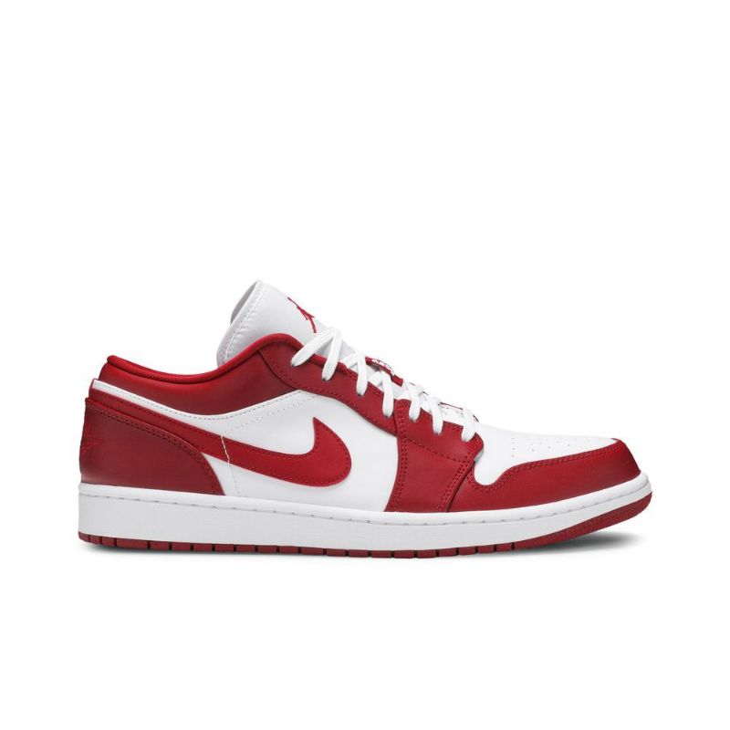 Air Jordan 1 Lav Rød Hvit Herresko