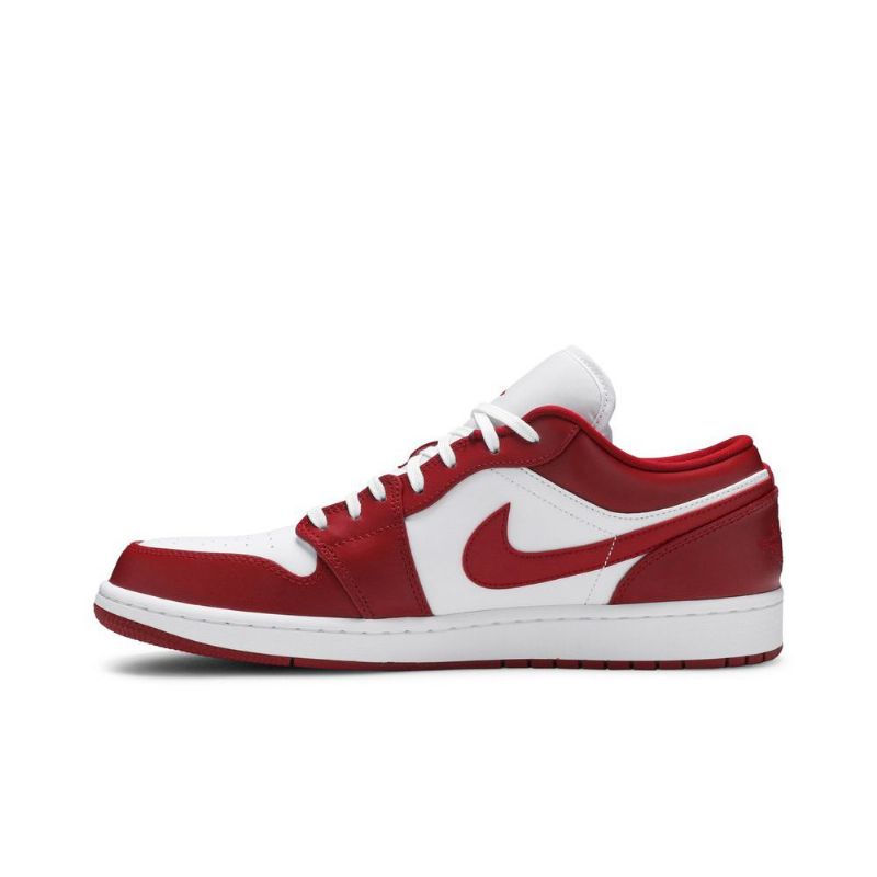 Air Jordan 1 Lav Rød Hvit Herresko