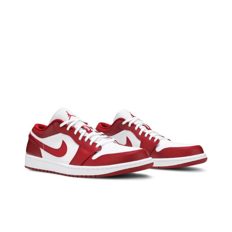 Air Jordan 1 Lav Rød Hvit Herresko