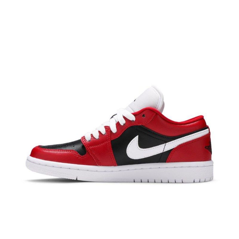 Air Jordan 1 Lav Rød Hvit Svart Damesko