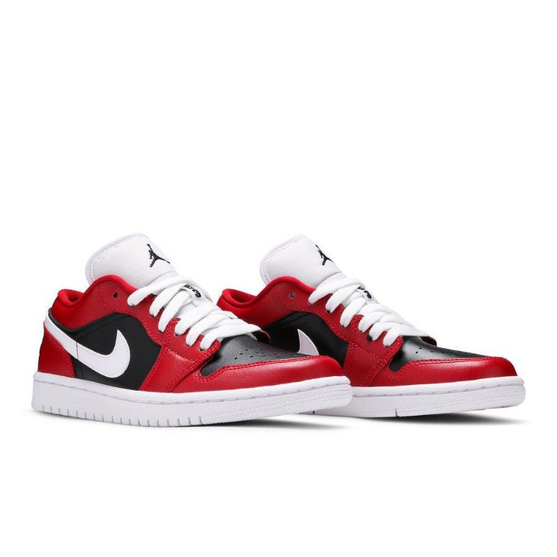 Air Jordan 1 Lav Rød Hvit Svart Damesko