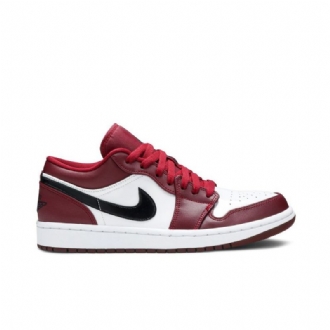 Air Jordan 1 Lav Rød Hvit Svart Herresko