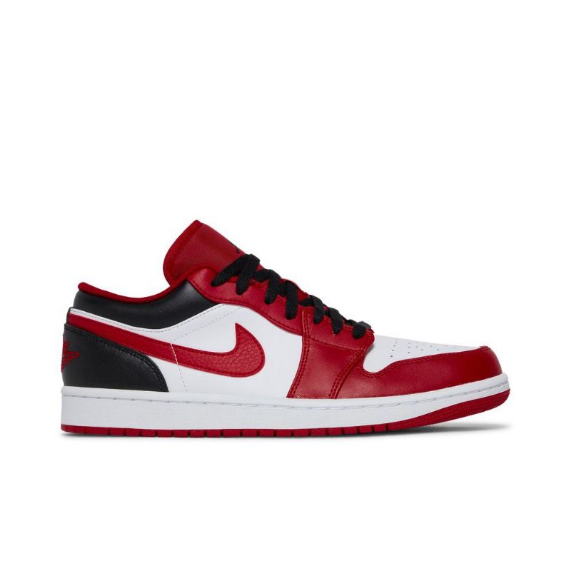 Air Jordan 1 Lav Rød Hvit Svart Herresko