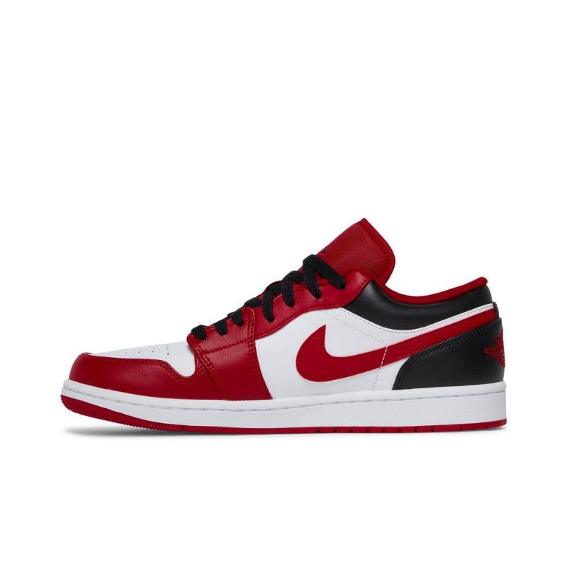 Air Jordan 1 Lav Rød Hvit Svart Herresko