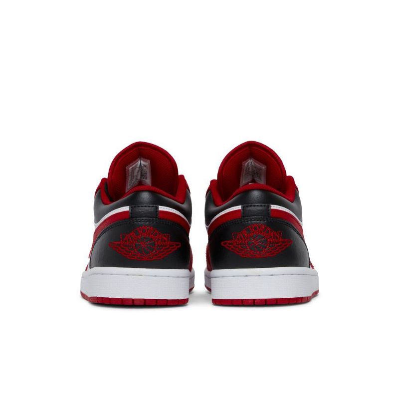 Air Jordan 1 Lav Rød Hvit Svart Herresko