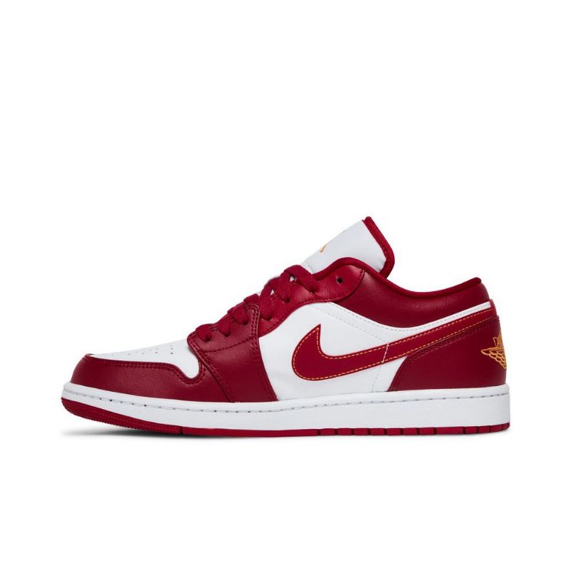 Air Jordan 1 Lav Rød Hvitt Gull Herresko
