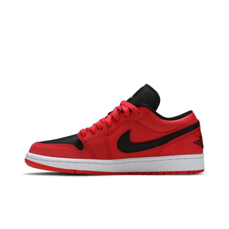 Air Jordan 1 Lav Rød Svart Hvit Damesko