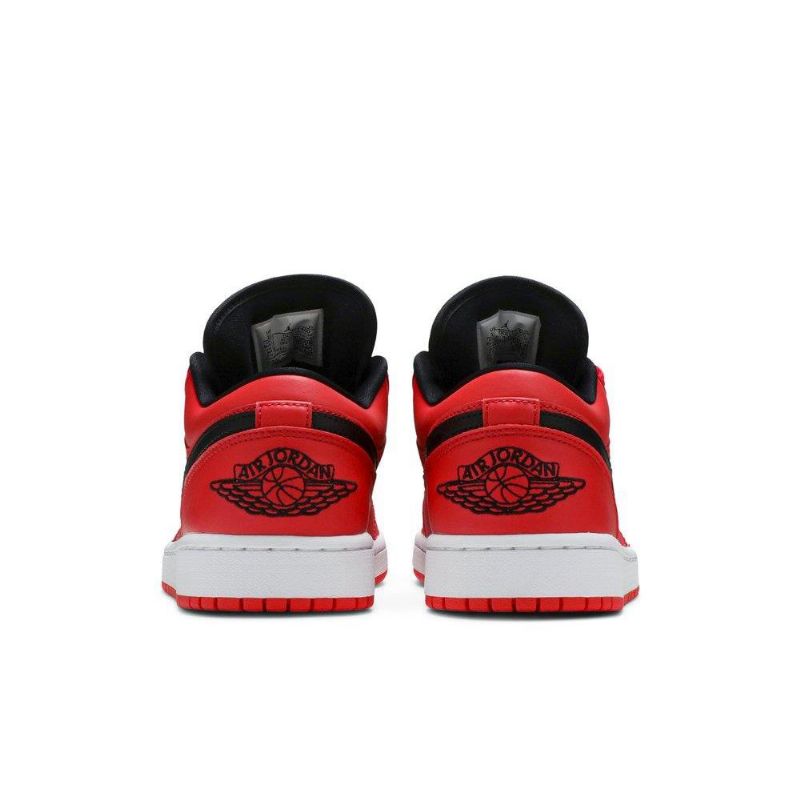 Air Jordan 1 Lav Rød Svart Hvit Damesko