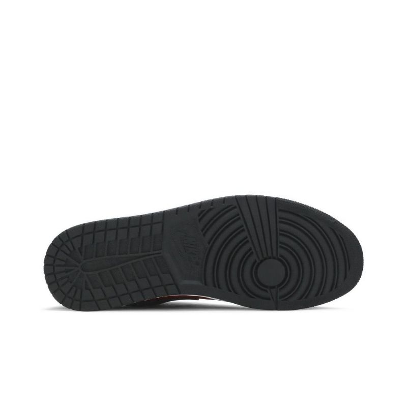 Air Jordan 1 Lav Rød Svart Hvit Herresko