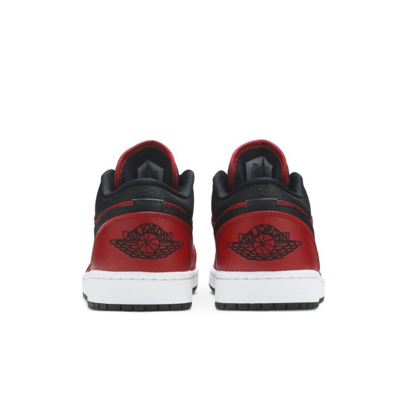 Air Jordan 1 Lav Rød Svart Hvit Herresko
