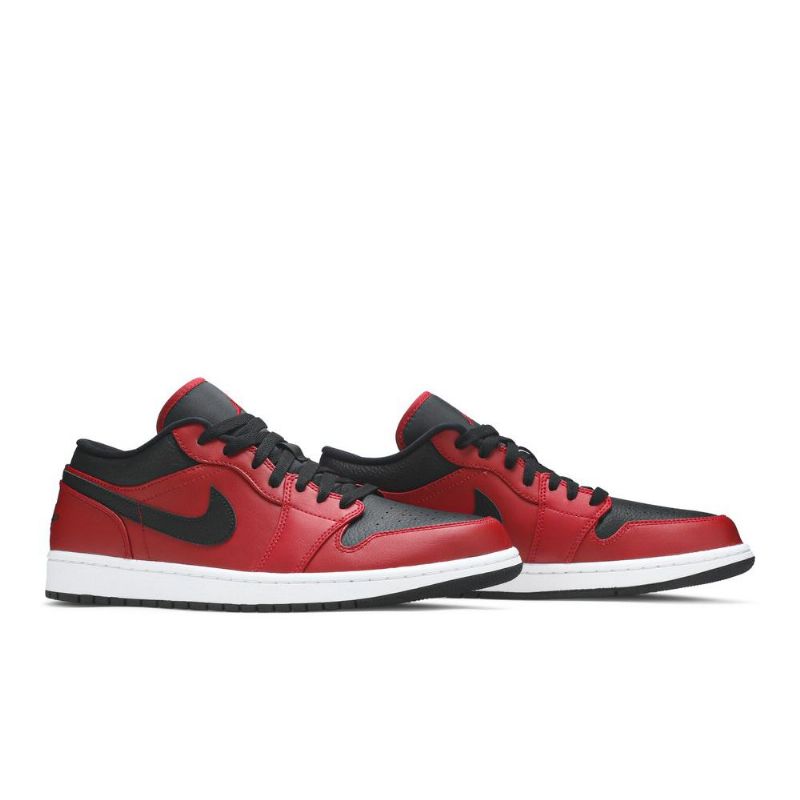 Air Jordan 1 Lav Rød Svart Hvit Herresko