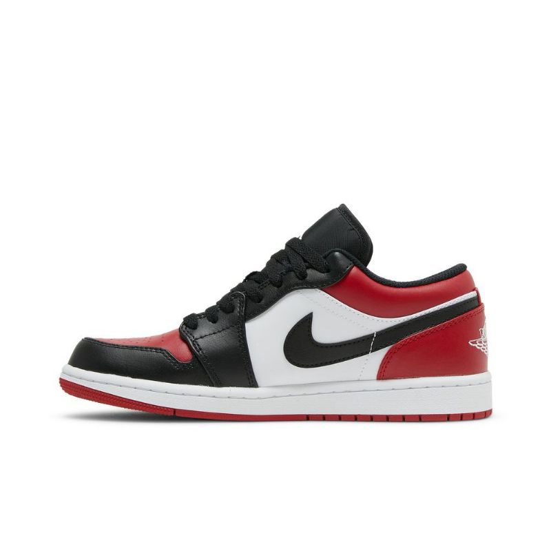 Air Jordan 1 Lav Rød Svart Hvit Herresko