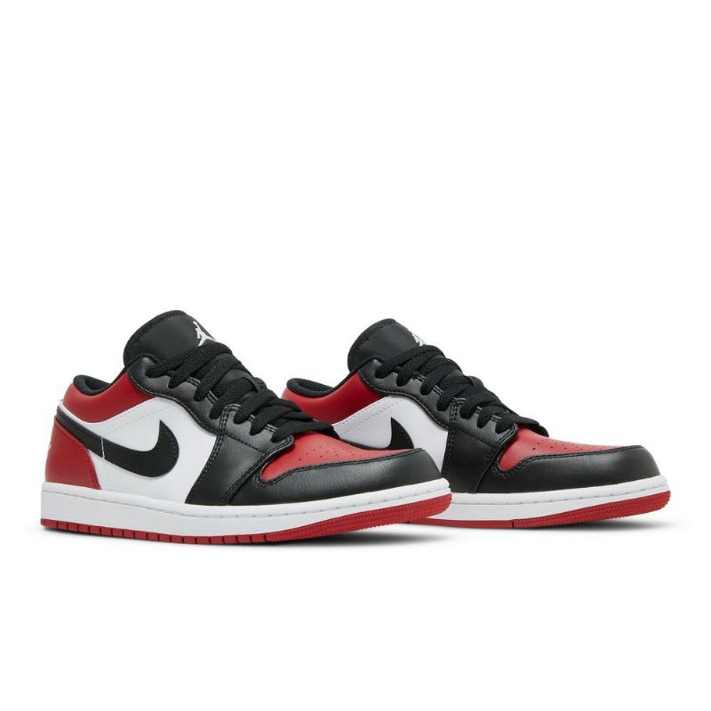 Air Jordan 1 Lav Rød Svart Hvit Herresko