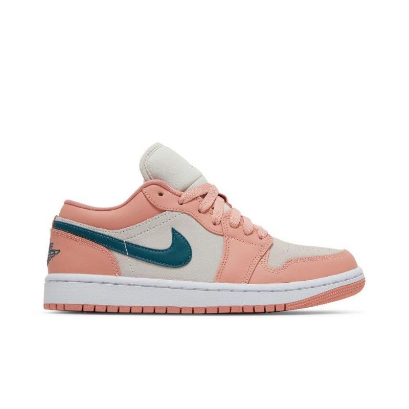 Air Jordan 1 Lav Rosa Grå Grønn Damesko