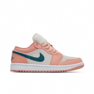 Air Jordan 1 Lav Rosa Grå Grønn Damesko