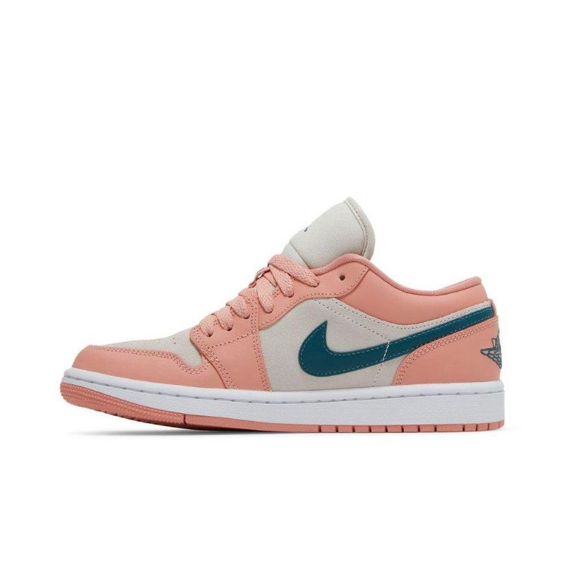 Air Jordan 1 Lav Rosa Grå Grønn Damesko