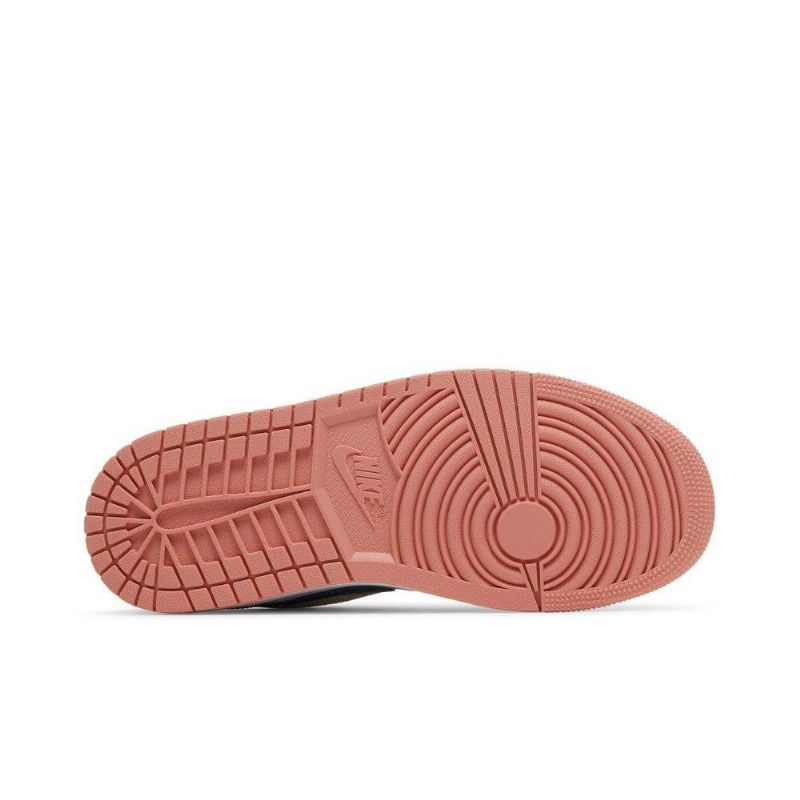 Air Jordan 1 Lav Rosa Grå Grønn Damesko