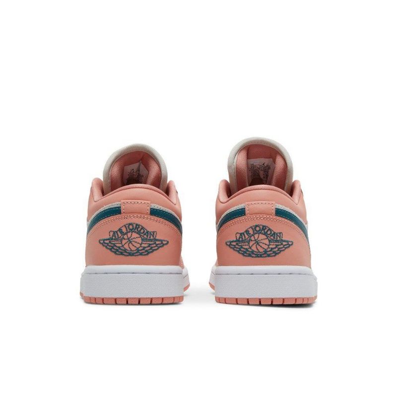 Air Jordan 1 Lav Rosa Grå Grønn Damesko