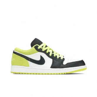 Air Jordan 1 Lav Svart Grønn Hvit Herresko