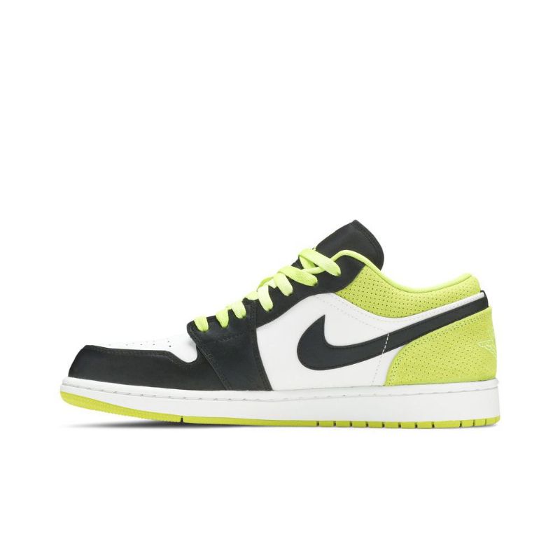 Air Jordan 1 Lav Svart Grønn Hvit Herresko
