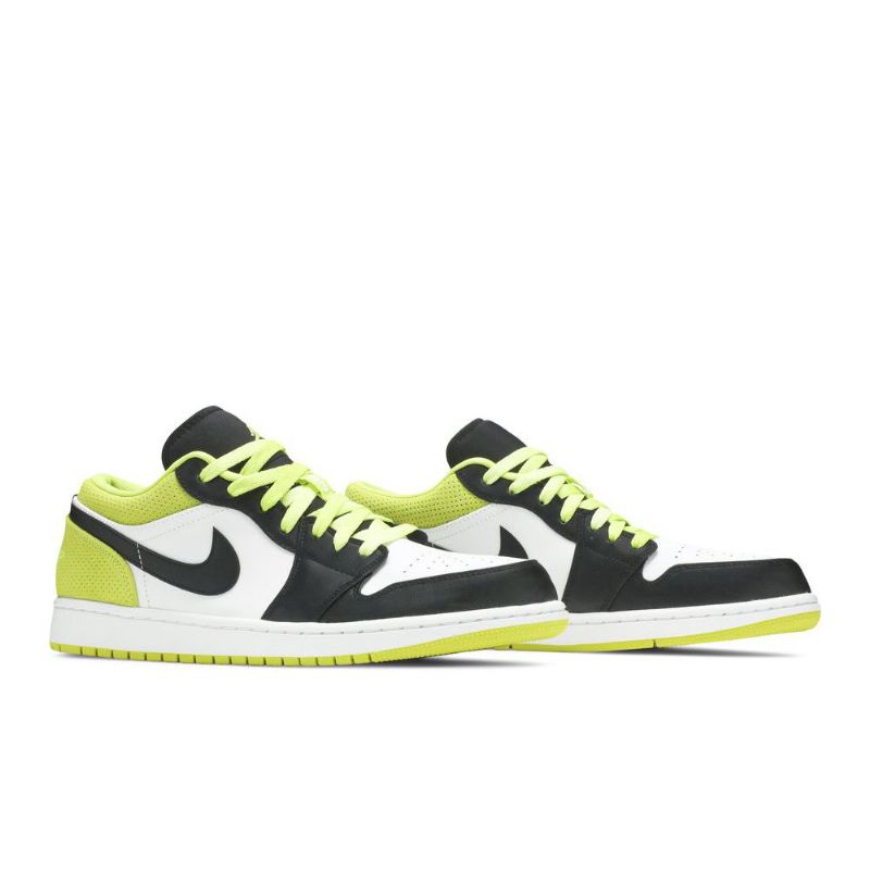 Air Jordan 1 Lav Svart Grønn Hvit Herresko