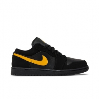Air Jordan 1 Lav Svart Gull Herresko