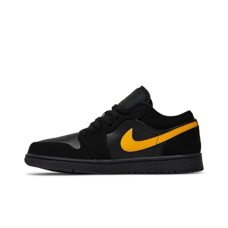 Air Jordan 1 Lav Svart Gull Herresko