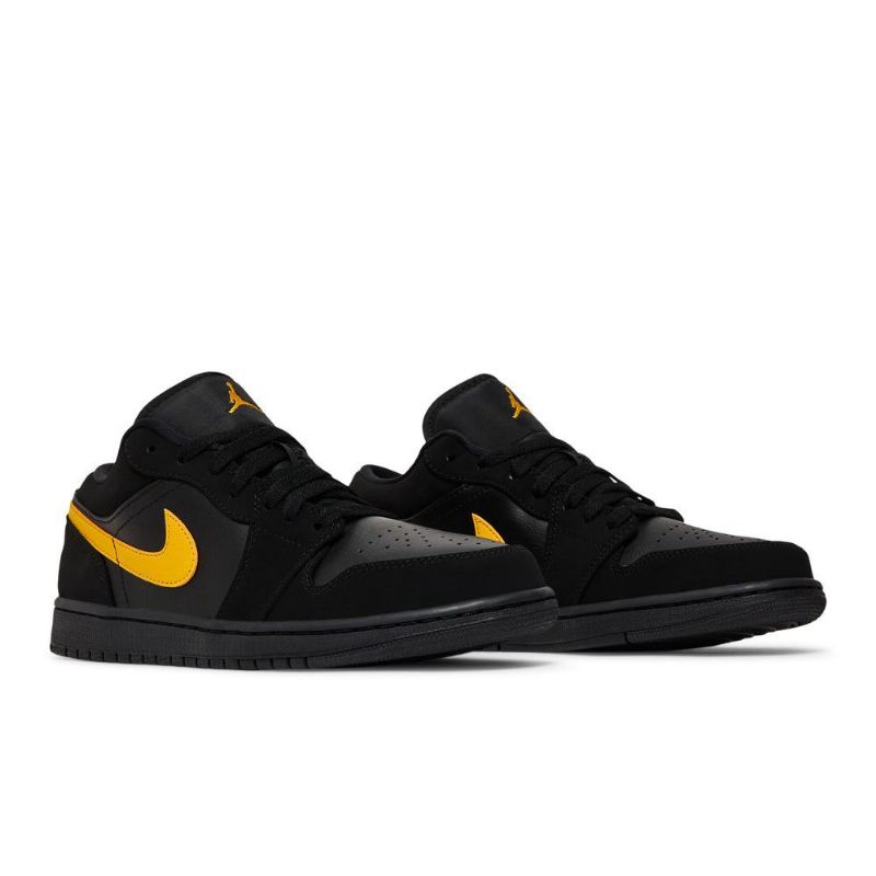 Air Jordan 1 Lav Svart Gull Herresko