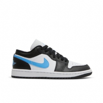 Air Jordan 1 Lav Svart Hvit Blå Damesko