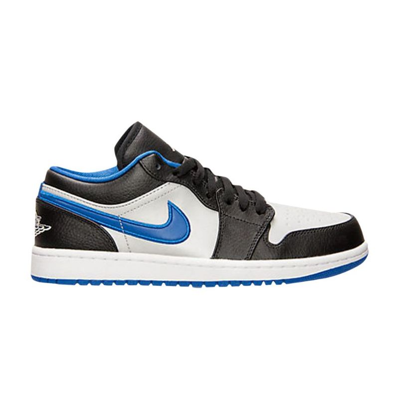 Air Jordan 1 Lav Svart Hvit Blå Herresko