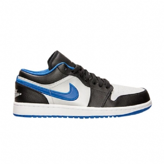 Air Jordan 1 Lav Svart Hvit Blå Herresko