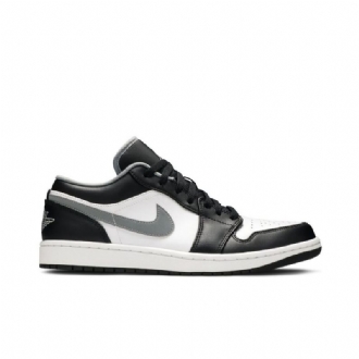 Air Jordan 1 Lav Svart Hvit Grå Herresko
