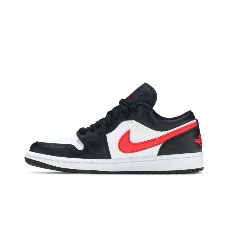 Air Jordan 1 Lav Svart Hvit Rød Damesko