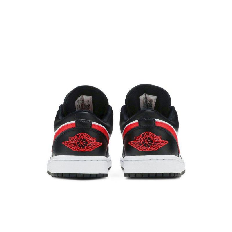 Air Jordan 1 Lav Svart Hvit Rød Damesko