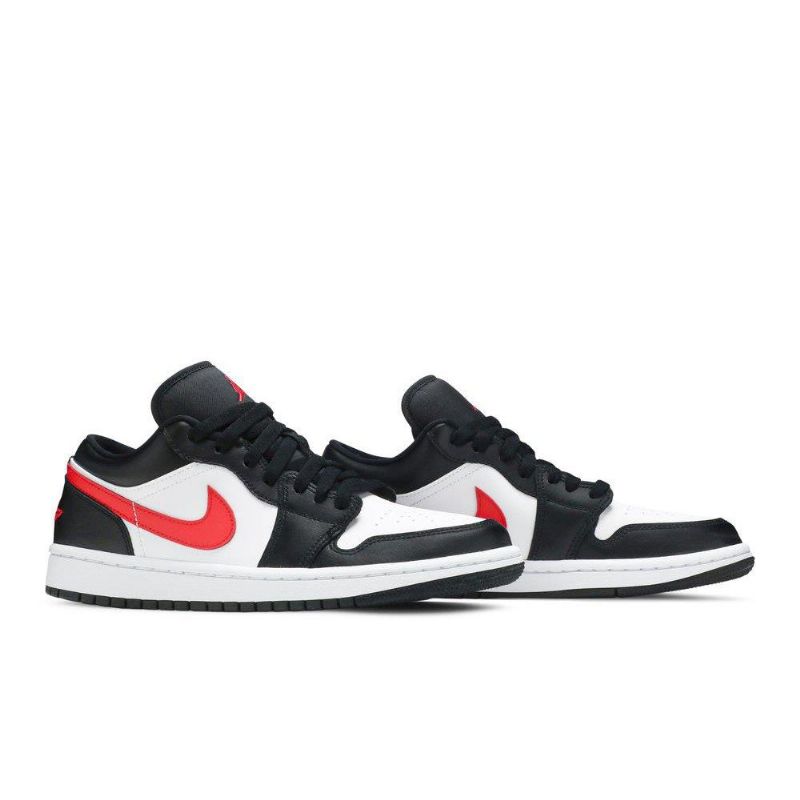 Air Jordan 1 Lav Svart Hvit Rød Damesko