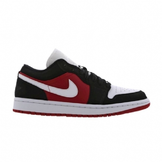 Air Jordan 1 Lav Svart Hvit Rød Damesko