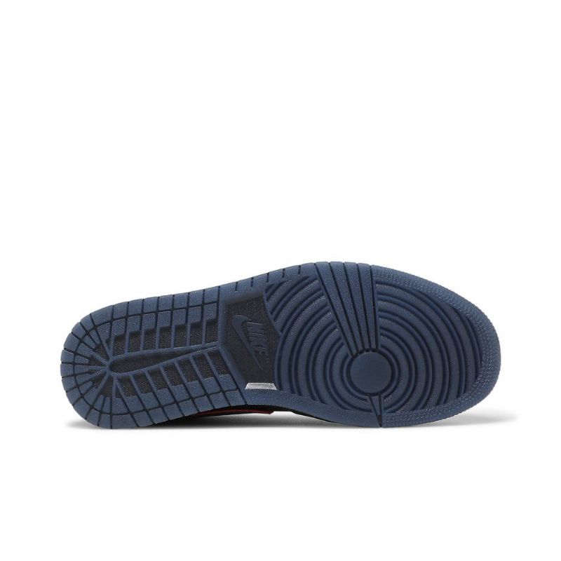 Air Jordan 1 Lav Svart Rød Herresko