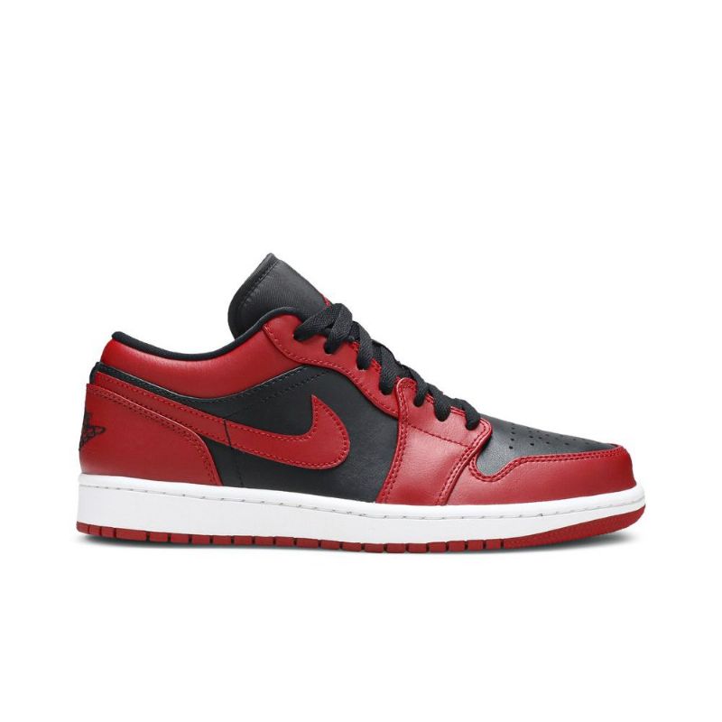 Air Jordan 1 Lav Svart Rød Herresko