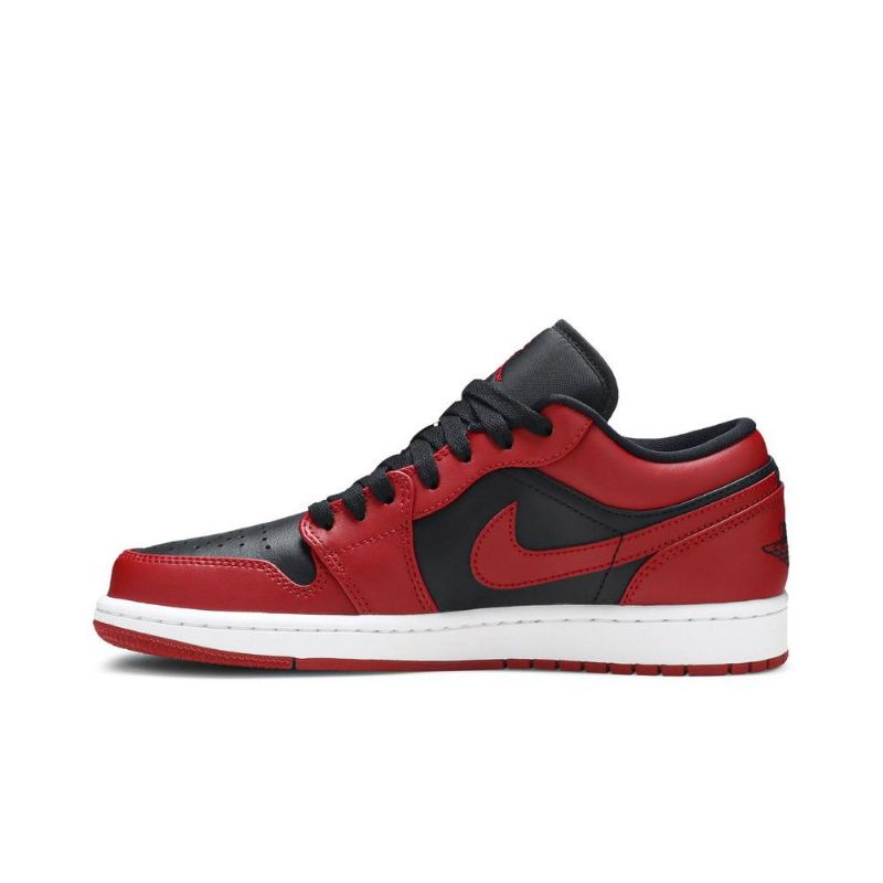 Air Jordan 1 Lav Svart Rød Herresko