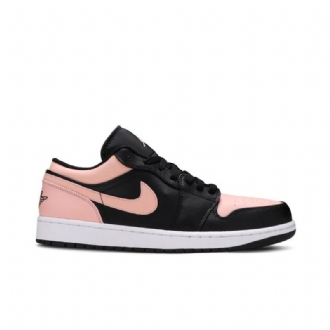 Air Jordan 1 Lav Svart Rosa Hvit Herresko