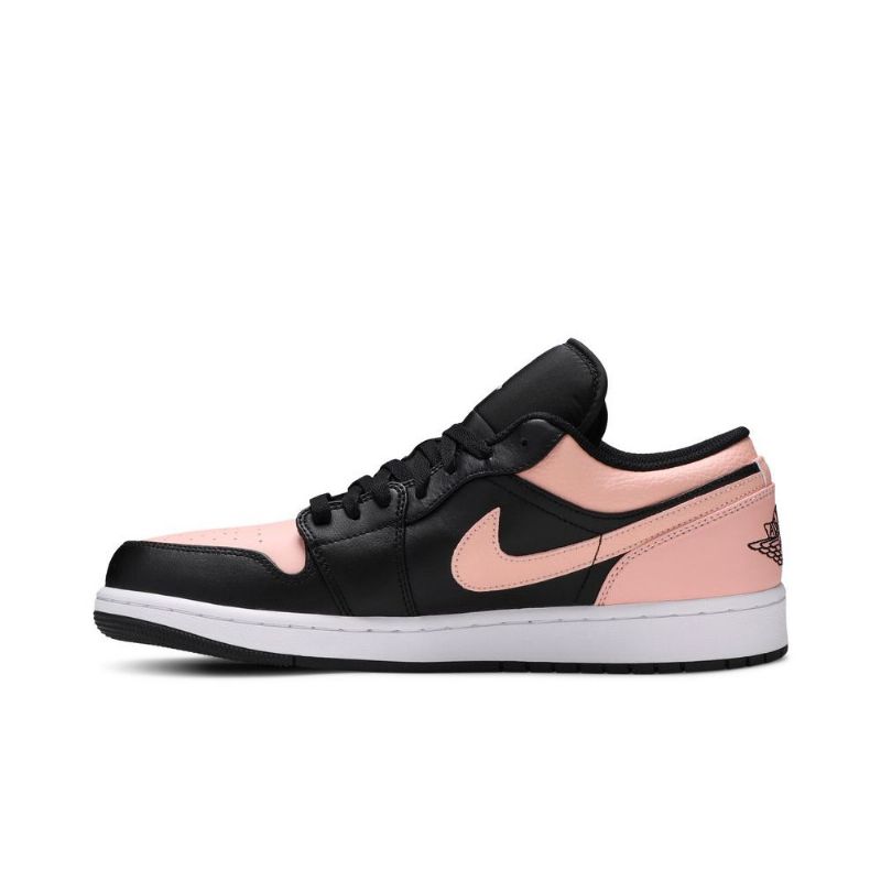 Air Jordan 1 Lav Svart Rosa Hvit Herresko