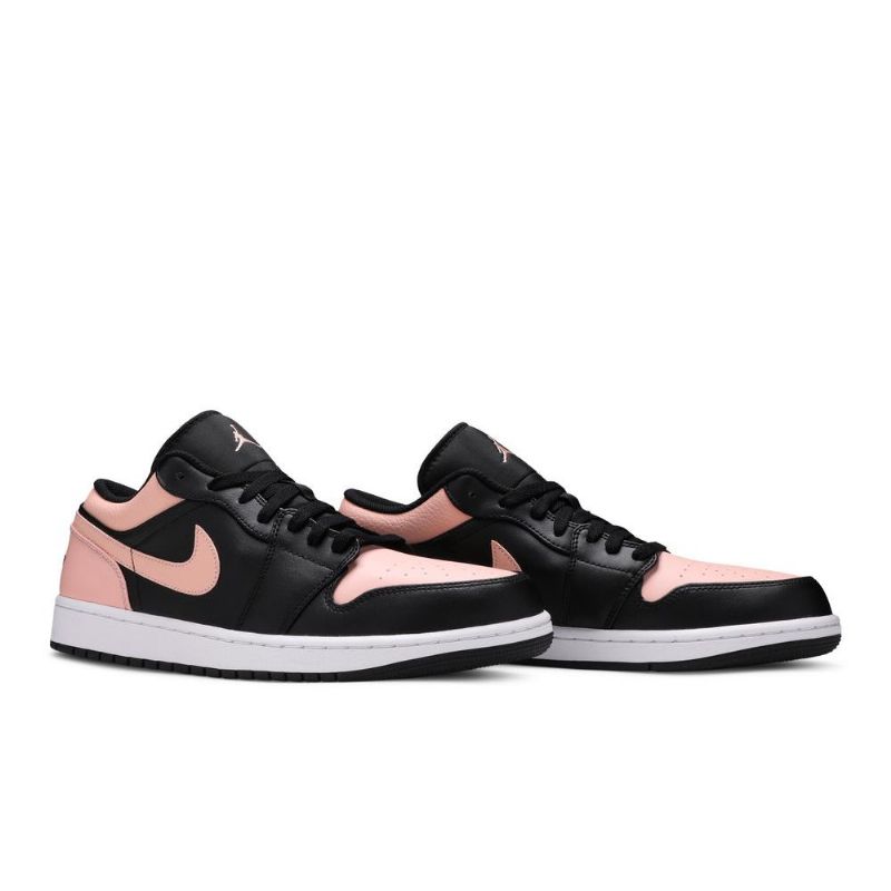 Air Jordan 1 Lav Svart Rosa Hvit Herresko