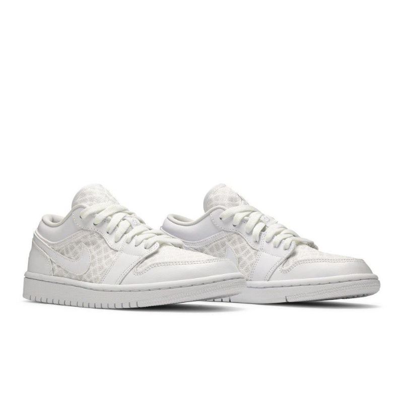 Air Jordan 1 Low Breathe Hvite Damesko