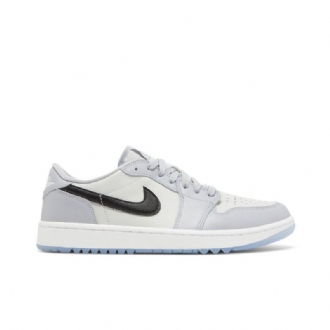 Air Jordan 1 Low Golf Grå Hvit Svart Herresko