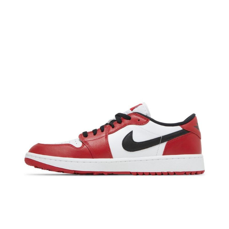 Air Jordan 1 Low Golf Rød Hvit Svart Herresko