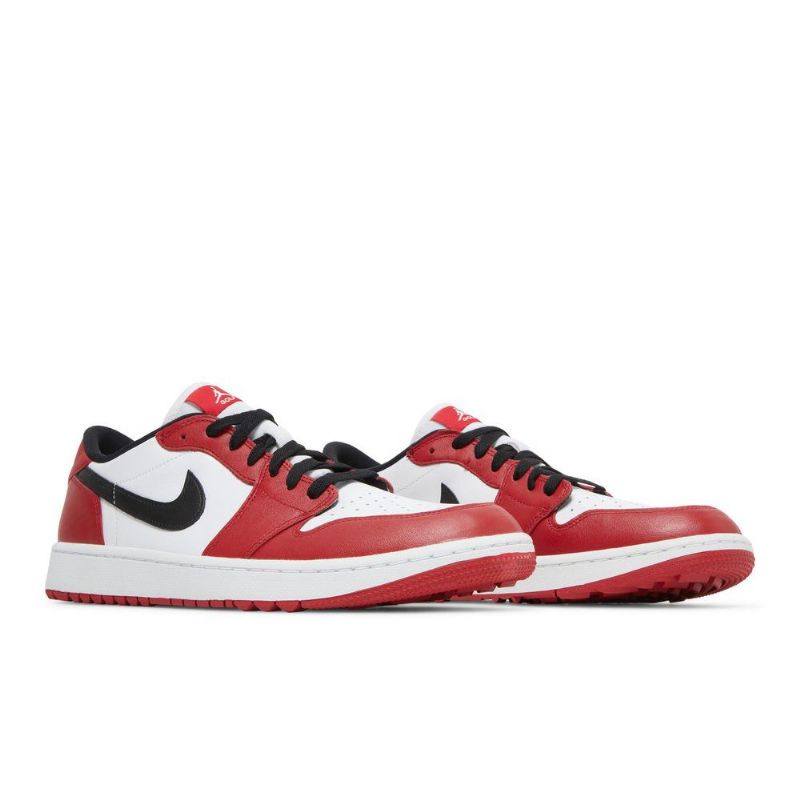 Air Jordan 1 Low Golf Rød Hvit Svart Herresko