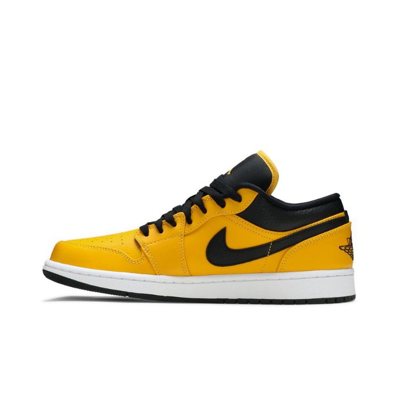 Air Jordan 1 Low Gull Svart Hvit Herresko