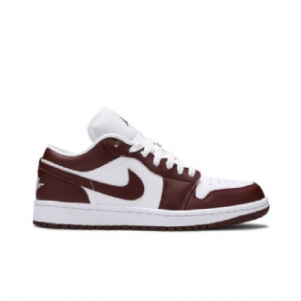 Air Jordan 1 Low Hvit Bordeaux Damesko