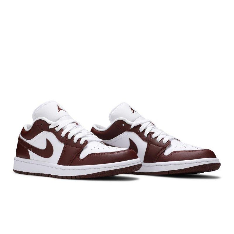 Air Jordan 1 Low Hvit Bordeaux Damesko