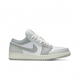 Air Jordan 1 Low Premium Hvit Grå Herresko
